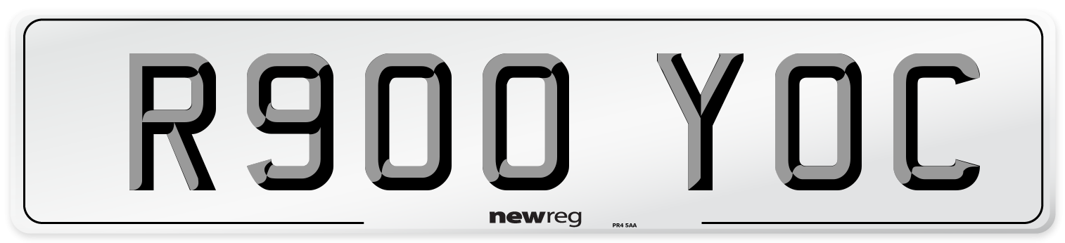 R900 YOC Number Plate from New Reg